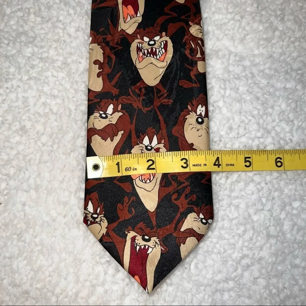 2 Vintage Looney Tunes Tasmanian Devil Ties Taz